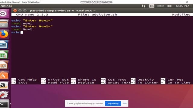 Addition of 2 numbers script in Linux Ubuntu смотреть онлайн