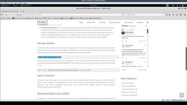 Kali Linux 2018.1 and How to Update смотреть онлайн