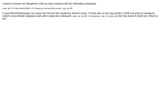 Raspberry Pi: Can't restore raspberry OS from img created with dd command смотреть онлайн