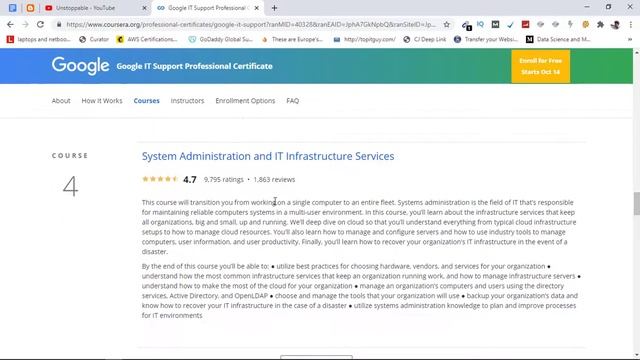 Google IT Support Professional Certificate ab sirf ₹1100 per month mein смотреть онлайн