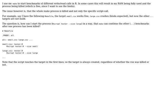 Unix & Linux: Make: start process that if being killed, does not kill make смотреть онлайн