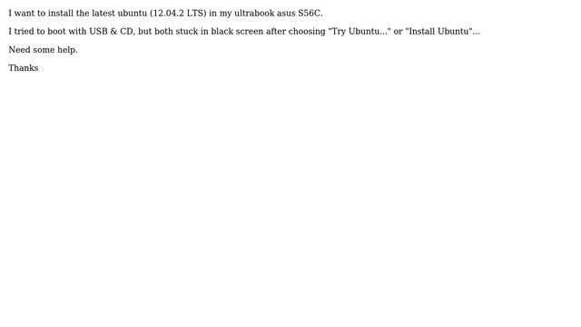 Black screen after clicking "Install Ubuntu" смотреть онлайн