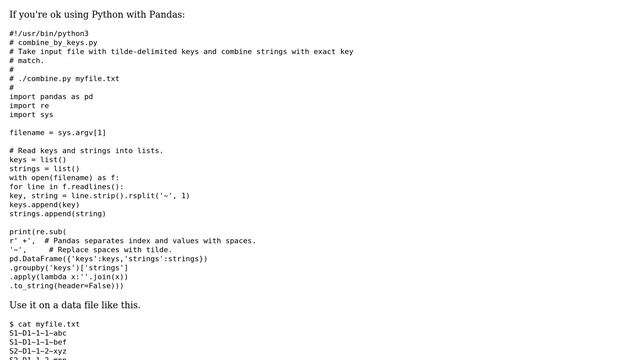 Unix & Linux: merge rows of one file based on key columns (2 Solutions!!) смотреть онлайн