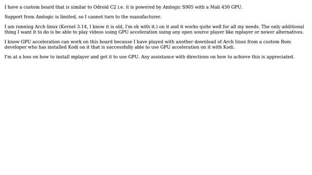 Unix & Linux: Install mplayer or alternative player with GPU acceleration on ARMv8 смотреть онлайн