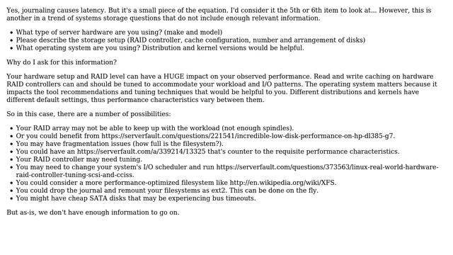 How to tell if linux disk IO is causing excessive (＞ 1 second) application stalls? смотреть онлайн
