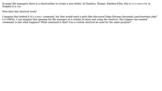 Unix & Linux: How does 'Create New Folder' short-key work? смотреть онлайн