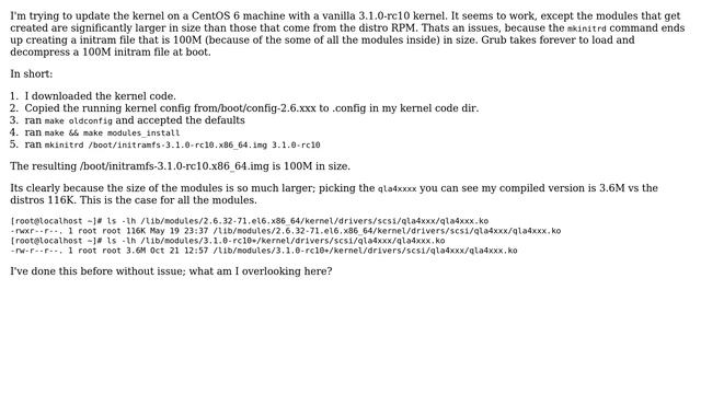 DevOps & SysAdmins: Linux kernel module file size смотреть онлайн