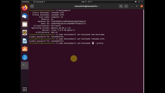 How to change the hostname in Ubuntu Linux смотреть онлайн