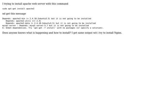 Ubuntu: Trying to install apache web server Linux Ubuntu смотреть онлайн