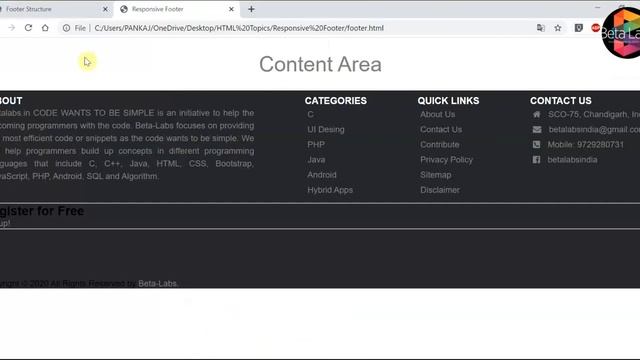 #17 Design Responsive Footer using HTML5 and CSS3 смотреть онлайн