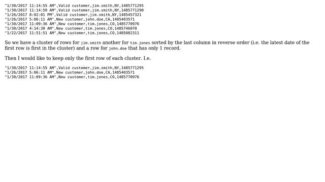 Unix & Linux: How to sort by 2 columns and keep the top row from each group created? смотреть онлайн
