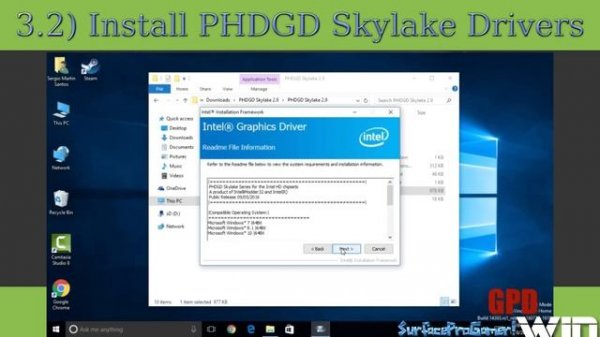 GPD WIN Update Intel HD Drivers to PHDGD Skylake intellimodder32 Intel® Atom™ x7-Z8700