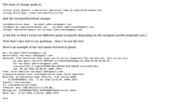 Ubuntu: Emails to root go to root@localhost and BCC my aliased address смотреть онлайн