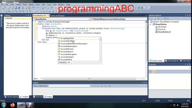 RoundButton in Windows Form Application in vb.net смотреть онлайн