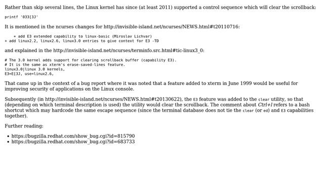 Unix & Linux: Clearing the "old" scrollback buffer (2 Solutions!!) смотреть онлайн