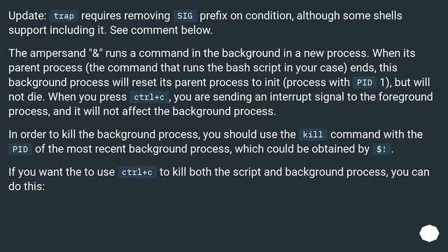 How to use Ctrl+C to kill all background processes started in a Bash script? смотреть онлайн