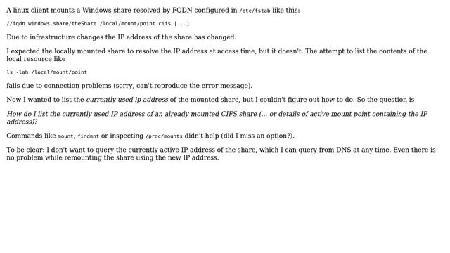 Unix & Linux: Show IP address of currently mounted CIFS share смотреть онлайн