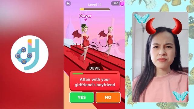 Angel & Devil Running🍑👼👹All Level Gameplay Walkthrough iOS Android (Level 10-11) смотреть онлайн