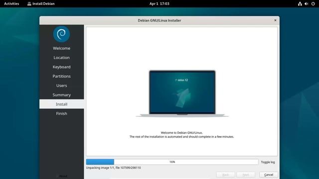 Debian 12.5.0 Gnome Install смотреть онлайн