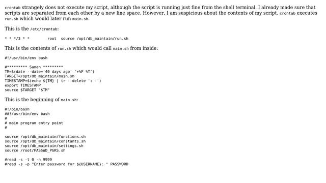 Unix & Linux: Task not run by crontab смотреть онлайн