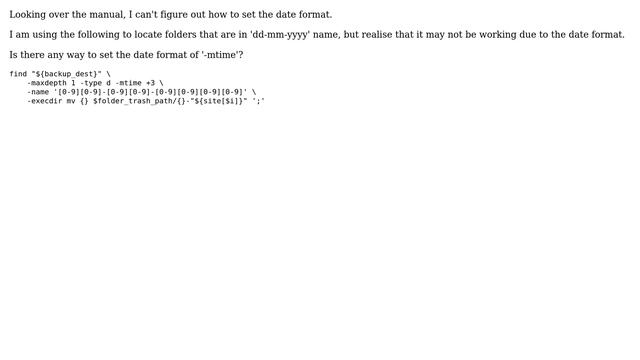 Unix & Linux: mtime - Set date format смотреть онлайн