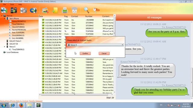 IPhone 3GS/4/4S5/5S To Nexus 5 Transfer SMS MMS Messages