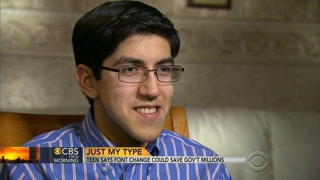 Teen says font change could save government millions смотреть онлайн