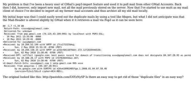 Unix & Linux: Find 'duplicate' mails in maildir when header differs slightly смотреть онлайн