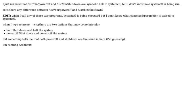 Unix & Linux: Is there any difference between /usr/bin/poweroff and /usr/bin/shutdown? смотреть онлайн