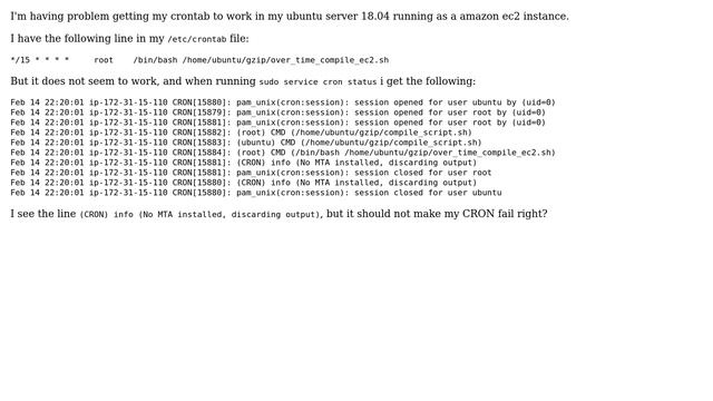 Unix & Linux: Crontab problem in ubuntu 1804 смотреть онлайн