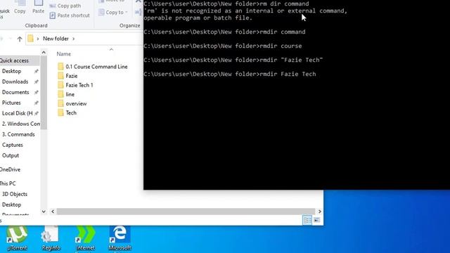 How to Remove Directory or Files In Window Command Prompt rmdir Command смотреть онлайн