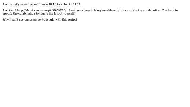 Unix & Linux: Changing keyboard layouts in Xubuntu with certain keyboard combination смотреть онлайн