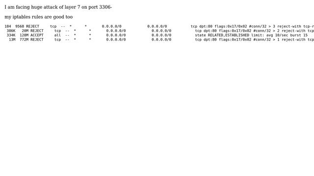 Unix & Linux: Facing huge layer 7 attack on port 3306 смотреть онлайн