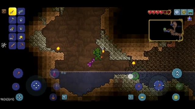 Прохождение Terraria (В этом видео вы увидите как я нашел обрез и жезл а также сделал крюк) (часть смотреть онлайн
