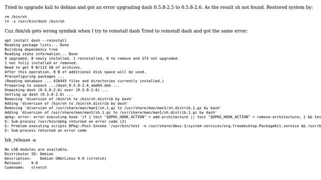 Unable to upgrade Kali to Debian смотреть онлайн