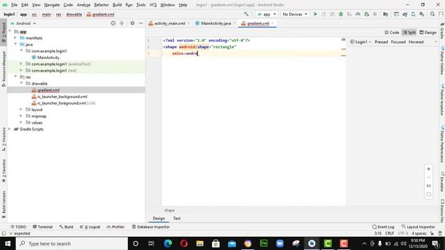 Create Gradient Background in Android Studio.( Androidstudio tutorial 1) смотреть онлайн