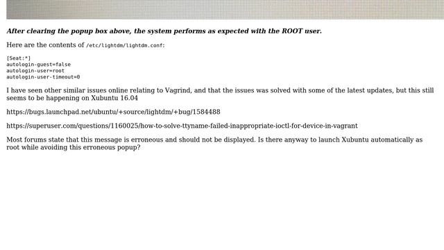 Xubuntu 16.04 ttyname failed Inappropriate ioctl for device смотреть онлайн