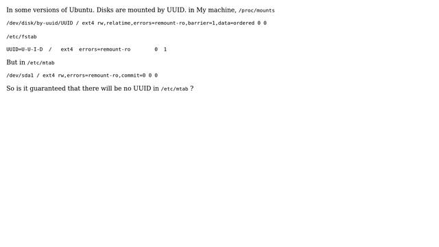 Unix & Linux: UUID in /etc/mtab (2 Solutions!!) смотреть онлайн