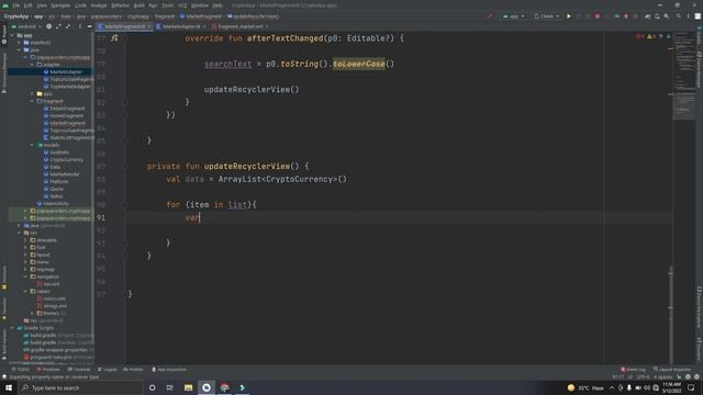 Crypto Market details list. | Crypto App in Android Studio смотреть онлайн