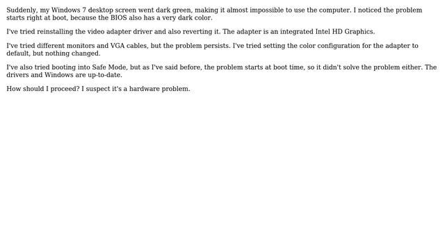 Unix & Linux: Dark greenish screen on Windows 7 desktop смотреть онлайн