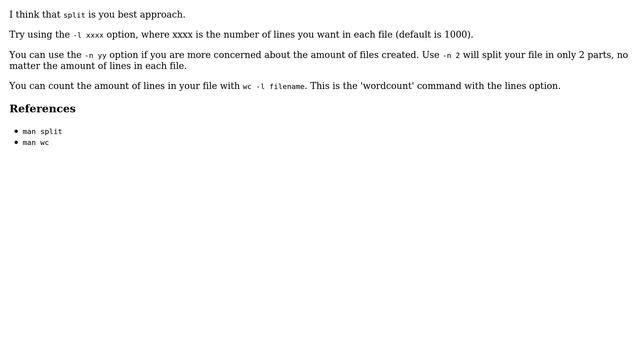 Unix & Linux: Split a file into two (4 Solutions!!) смотреть онлайн
