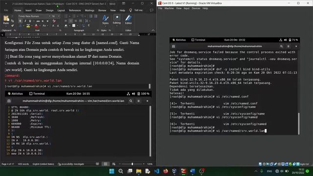 #003 - OS Server & Sistem Admin - DNS / DHCP Server CentOS 9 - MuhammadRahim 21830643 смотреть онлайн