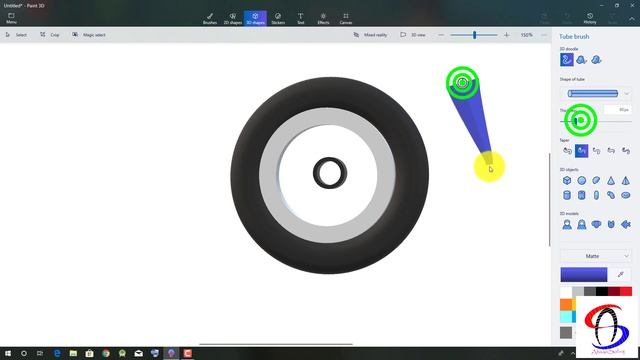How to make 3D Wheel Model in Microsoft Paint 3D | Windows 10 | Latest Version easily Simple Tricks смотреть онлайн