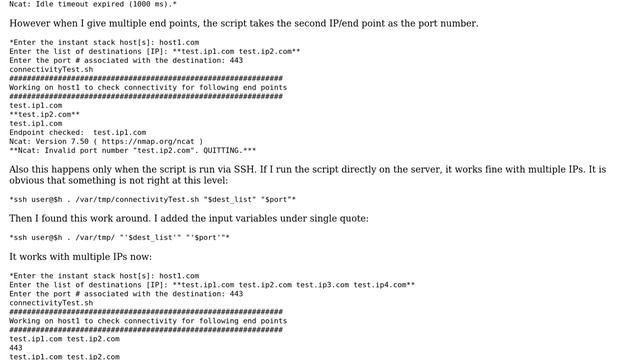 Unix & Linux: How to give multiple variables as input to a script from one script run remotely? смотреть онлайн
