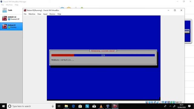 Pembuatan VM Debian 10 & instalasi debian 10 lewat virtual box смотреть онлайн