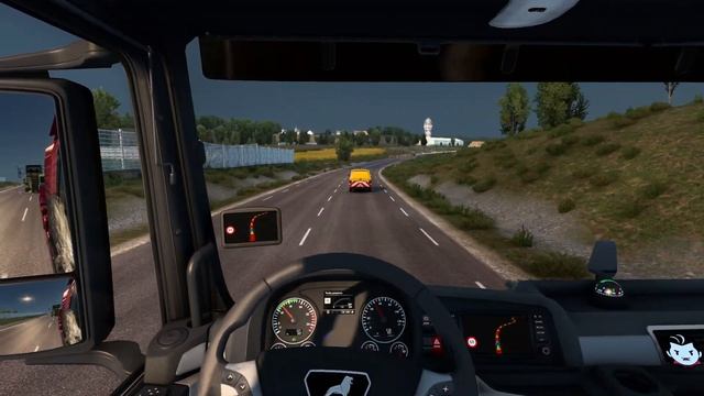 MAN truck pulling 60 tons | open pipe V8 | ETS 2 смотреть онлайн