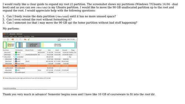 Ubuntu: Expand root partition without formatting смотреть онлайн