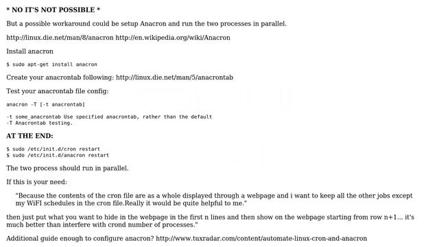 Is it possible to run two instances of crond each with its separate cron file? (3 Solutions!!) смотреть онлайн