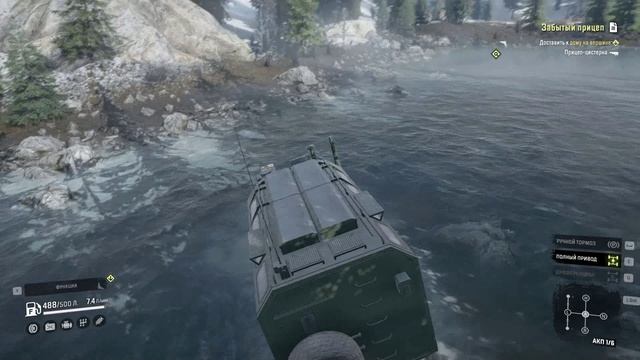 SnowRunner. Юкон. Подтопленные предгорья. Поручение "Забытый прицеп и Самоуверенность" смотреть онлайн