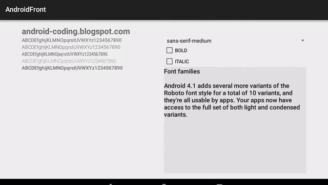 Android coding example to Set fontFamily смотреть онлайн